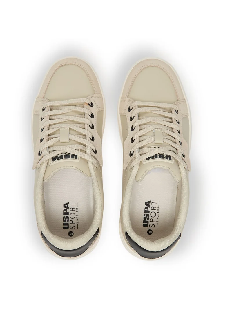 U.S. Polo Assn. Women's Platform Sneakers - Low-Top Casual Lace-Up Design with Comfort Cushioned Sole for Everyday Wear