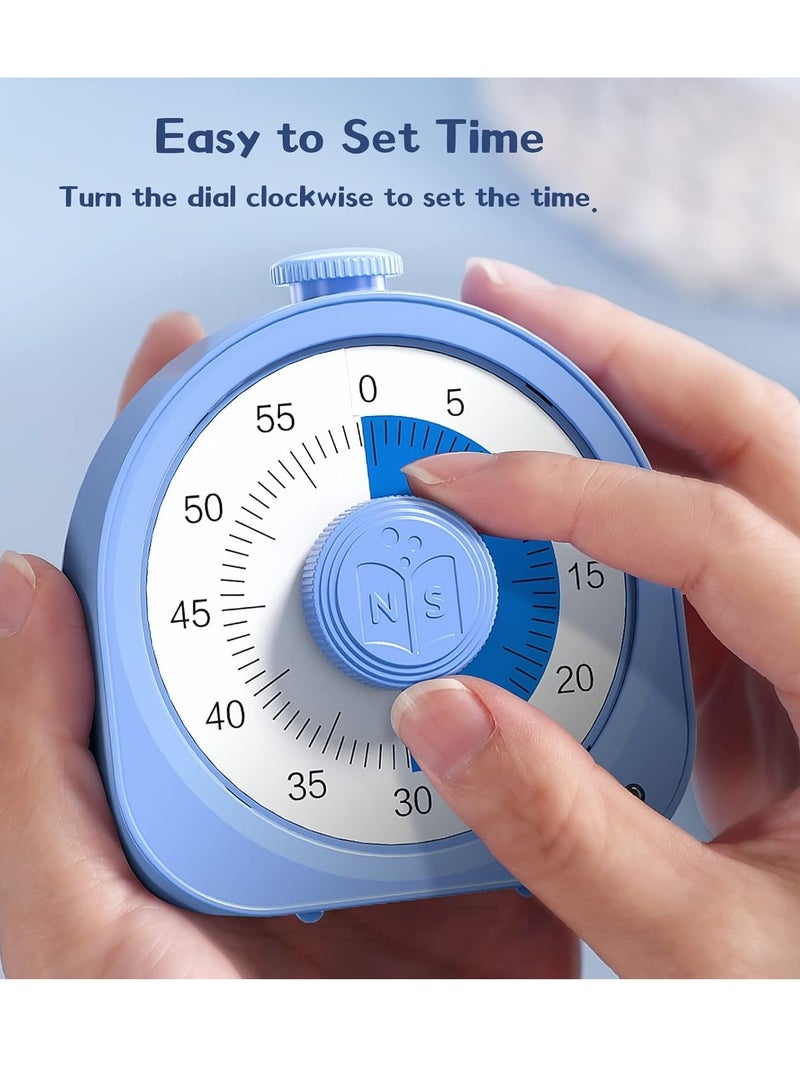 Bukela Timer Rechargeable 60 Minute Visual Timer Desk Countdown Time Clock for Kids and Adults, Kitchen Timer Cooking Pomodoro Timer Productivity, Time Management Tool for Teaching Classroom (Blue) - Image 5