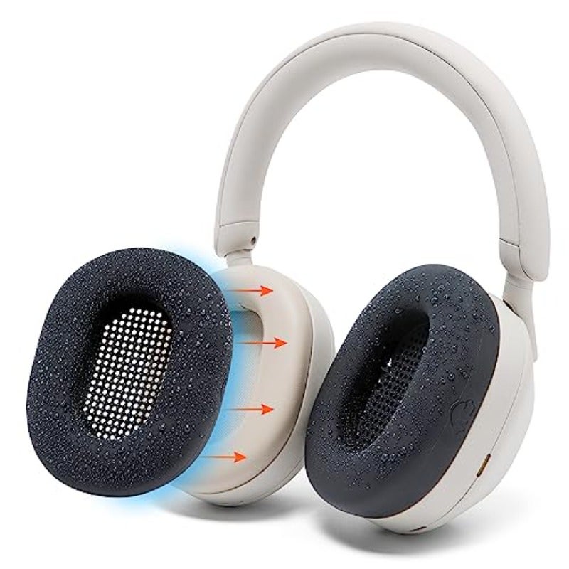 SweatZ XM5 - Protective Headphone Ear Covers for Sony WH1000XM5 by Only Compatible with Sony XM5 Over Ear Headphones Sweatproof Easily Washable Black - Image 2