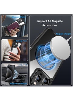 Compatible with iPhone 15 Pro Max 6.7-inch Magnetic case Compatible with Magsafe Defender Military Shockproof,Hard Back Case,Ultra-Thin Crystal Back-Anti-Scratch Cover-Black - pzsku/Z6D5FCE57873CE69332A8Z/45/_/1695835737/66e5cc8c-d26d-429e-bf63-7a44499502a0