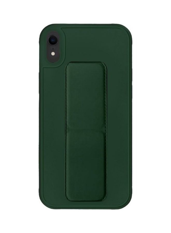 Protective Back Cover With Finger Grip Stand For Apple iPhone XR Dark Green - Image 1