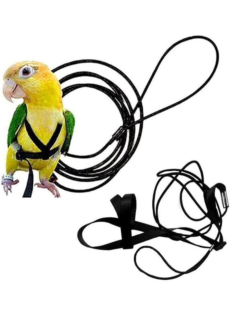 Strap for Parrots, Bird Bridle Chain, Adjustable Pet Parrot Bird Harness and Leash, Adjustable Outdoor Flying Traction Straps Band Adjustable Anti-Bite Training Rope（S） - Image 1