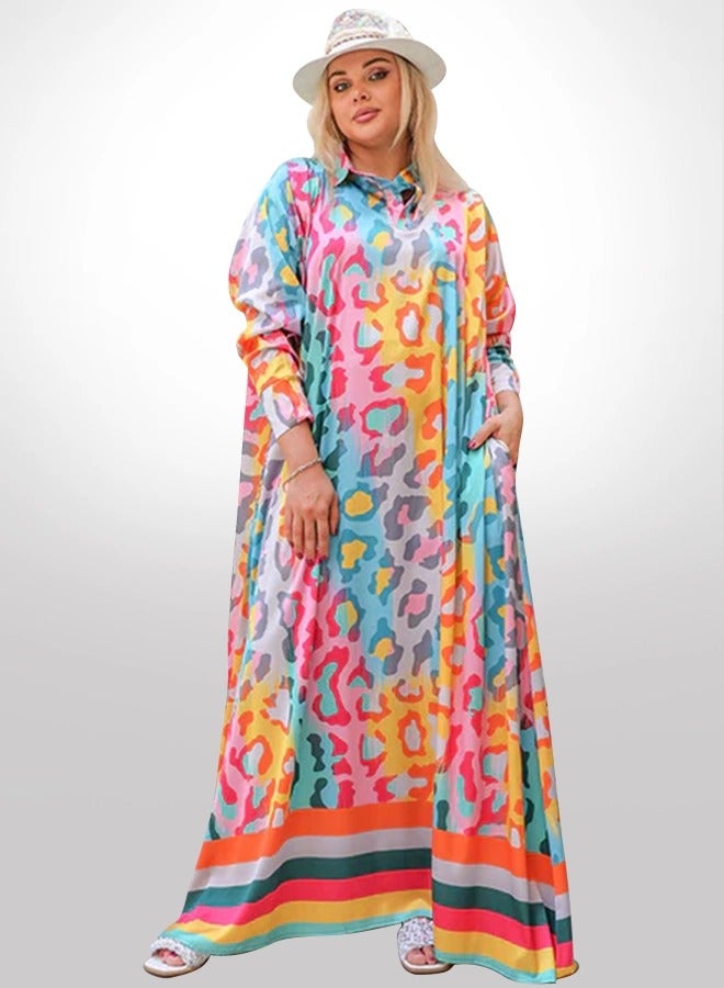 Zmurud Silky Satin dress - Armenian - printed  - Image 1