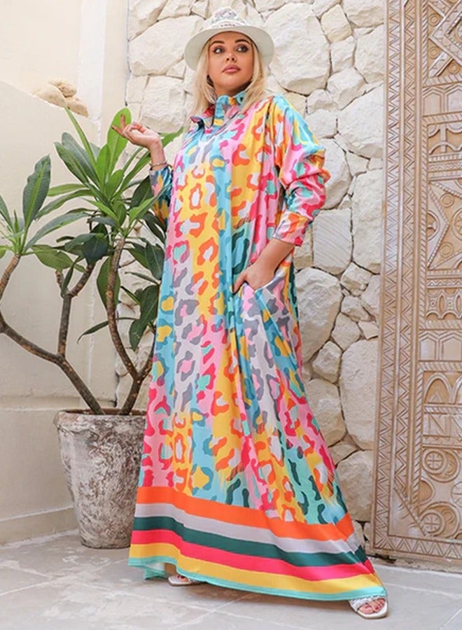 Zmurud Silky Satin dress - Armenian - printed  - Image 2