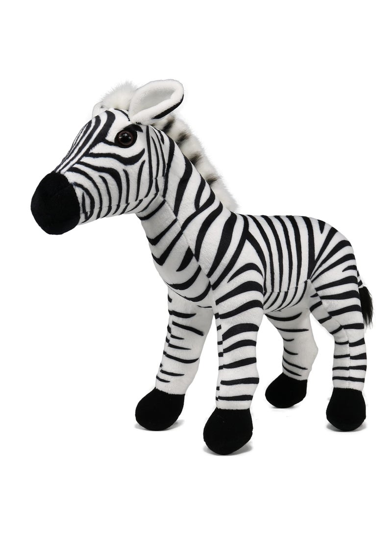 Ice King Bear Ice King Bear Wild Animal Stuffed Animals Zoo Family Plush Toy (Zebra 11 Inches)  - Image 1