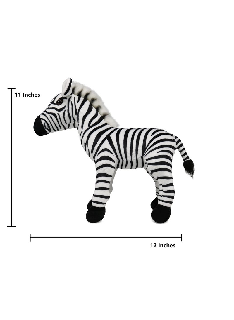 Ice King Bear Ice King Bear Wild Animal Stuffed Animals Zoo Family Plush Toy (Zebra 11 Inches)  - Image 2