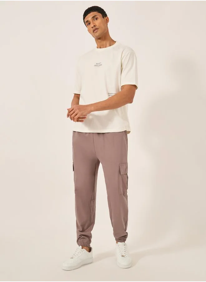 ستايلي Mid Rise Oversized Elasticated Hem Cargo Joggers