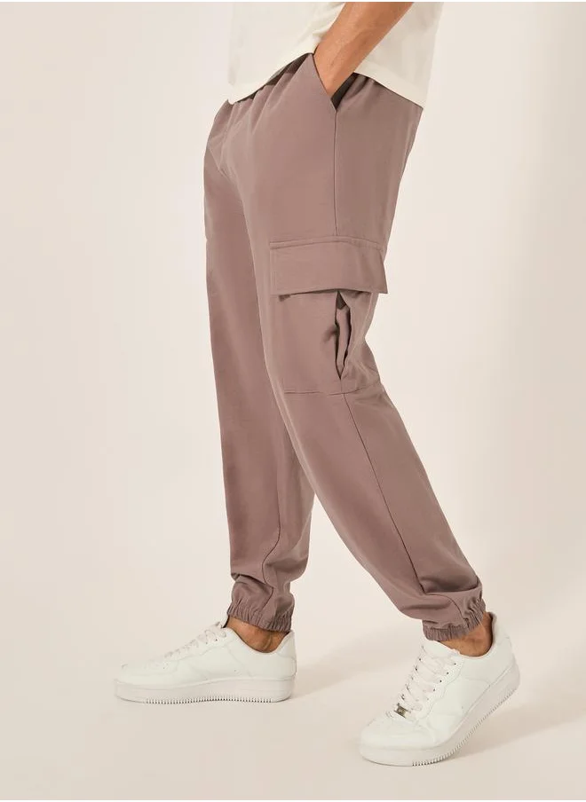 ستايلي Mid Rise Oversized Elasticated Hem Cargo Joggers