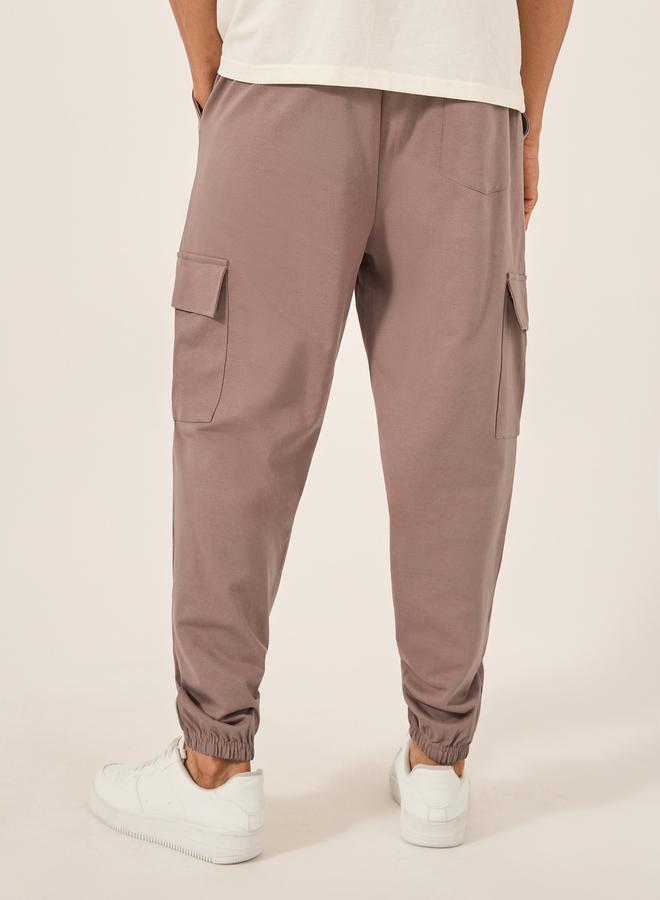 Styli Mid Rise Oversized Elasticated Hem Cargo Joggers - Image 5