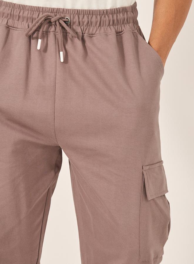 Styli Mid Rise Oversized Elasticated Hem Cargo Joggers - Image 4