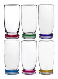 Luminarc Luminarc Carina Hb Rainbow Water Juice Highball Glass Set Of 6 Pieces 330Ml, Transparent  - Image 5