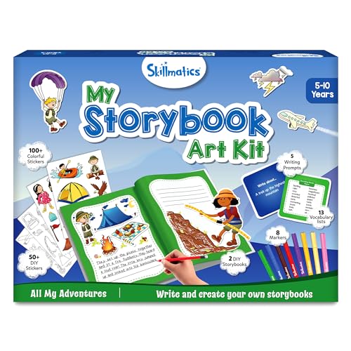 Skillmatics Storybook Art Kit Create Adventure Stories DIY Craft Writing Kit with 300 Stickers Scrapbooking Journal Activity ScreenFree Fun Gifts for Kids Ages 5 6 7 8 9 10 - Image 1