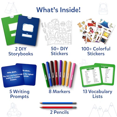 Skillmatics Storybook Art Kit Create Adventure Stories DIY Craft Writing Kit with 300 Stickers Scrapbooking Journal Activity ScreenFree Fun Gifts for Kids Ages 5 6 7 8 9 10 - Image 3