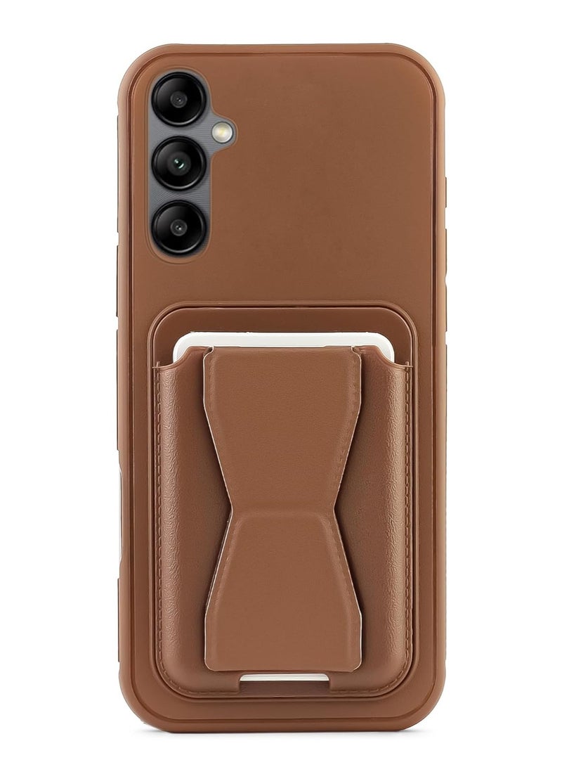 Leather Case With  TPU Frame, Shockproof Protective with Card Holder Stand Compatible with Phone Samsung Galaxy A55 