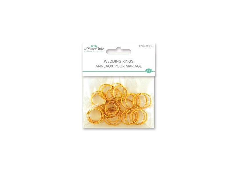 Multicraft Imports WB200AWedding Rings 34 24PkgGold WB200A