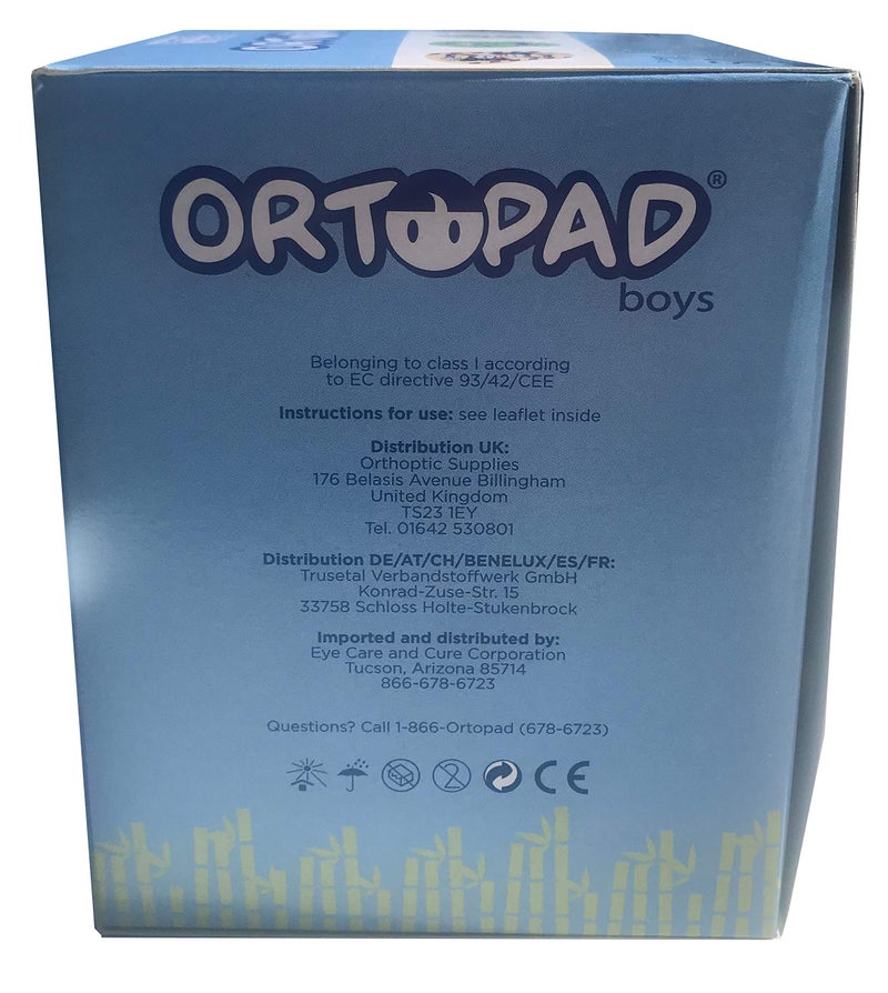 OrtopadÂ® Bamboo Boys Eye Patches, 50/Box (Medium Size, 2-4 yrs) Racing Flames Pack - Image 3