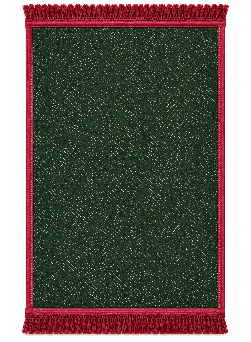 Premium Islamic Janamaz Prayer Mat for Men & Women with Elegant Mihrab Design - Image 2
