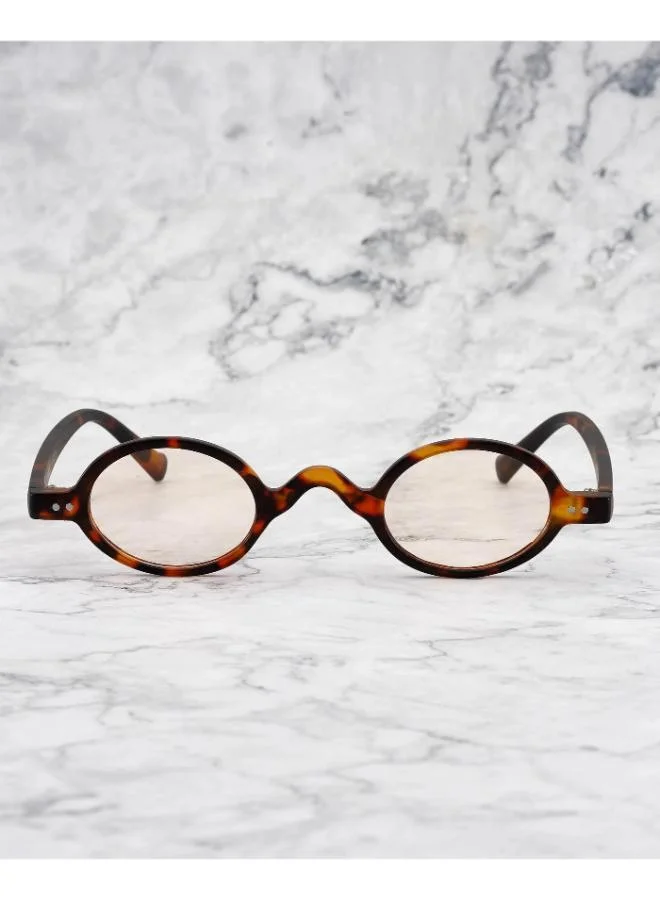  اكسبليست باوتس نظارات شمسية أنيقة للجنسين من ليام بتصميم سلحفاة مطفي ولون خوخي