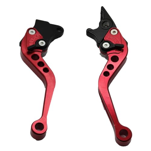 RAYANA 78 Handle Bar Clutch Brake Lever CNC Aluminum Alloy Adjustable Compatible for Chinese GY6 50cc 70cc 90cc 125cc 150cc Moped Scooter Motorcycle Front Discs and Rear Drums RED - Image 1