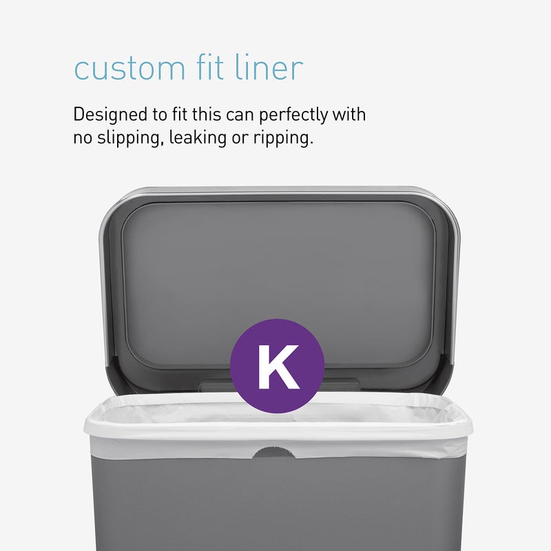 simplehuman Code K 200 Count, Dispenser Pack Custom Fit Liners, Drawstring Trash Bags, 35-45 Liter / 9-12 Gallon, White - Image 2