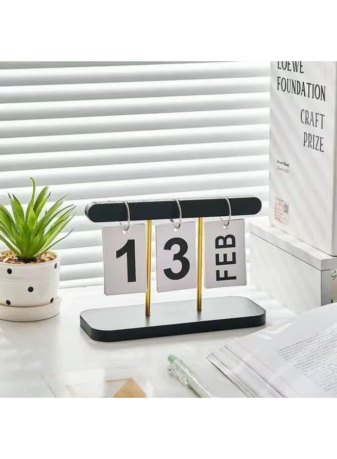 Wooden Calendar With A unique Design - Black