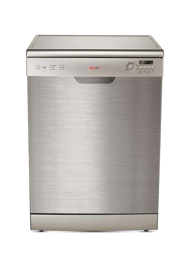 Flexy 3 In 1 Heavy Duty Dishwasher With 6 Programs 14 Settings Stainless Steel A+ Energy Efficient Adjustable Water 1 to 24 Hour Delay Start  - Image 1