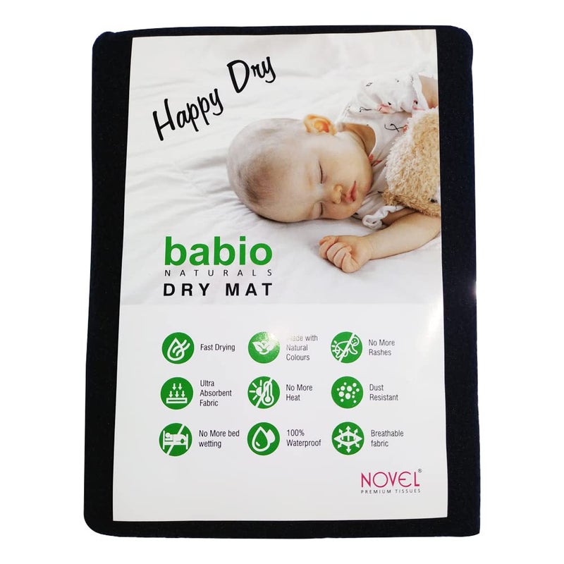 NOVEL Microfiber Baby Bed Protecting Mat (Navy Blue, Extra Large) - Image 2