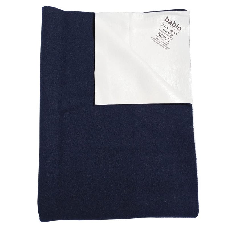 NOVEL Microfiber Baby Bed Protecting Mat (Navy Blue, Extra Large) - Image 1