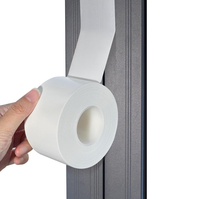 Tikfoam White Window Weather Sealing Tape,Window Draft Isolation Sealing Film Tape,Window AC Seal Air Conditioner Sealing Tape No Residue, Self Adhesive for Keep Out Cold Air Dust Rain, Waterproof - Image 1