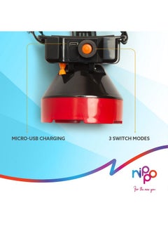 Nippo NIPPO Rechargeable Head Lamp, 3W LED, 3 Modes, Upto 10 Hours Backup, Emergency Light for Outdoor Activities, Plastic  - Image 3