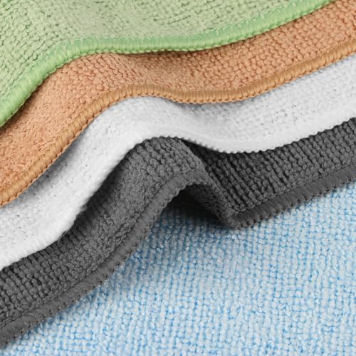 Orighty Washcloths Bulk Towels Set 50 Pack, Highly Absorbent and Soft Feel Microfiber Face Cloths, Multi-Purpose Wash Cloths & Hand Towels for Bathroom, Hotel, Spa, and Gym, 12x12 Inch, Multi-Color - Image 3