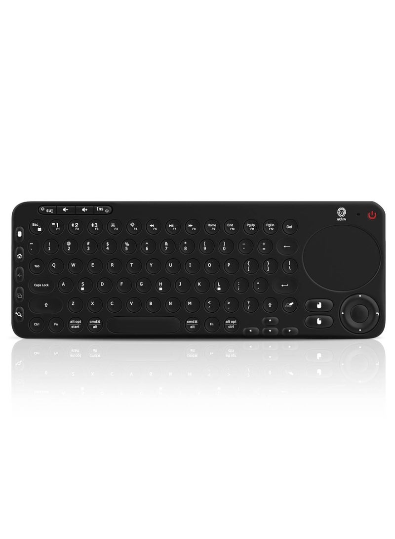 Prime by javaudan Dual Mode Portable Wireless Bluetooth Keyboard ( Pure English ) with Precision Touch Pad Compatible for Windows 8/10 Android Mac OS Comfort Design Black  - Image 1