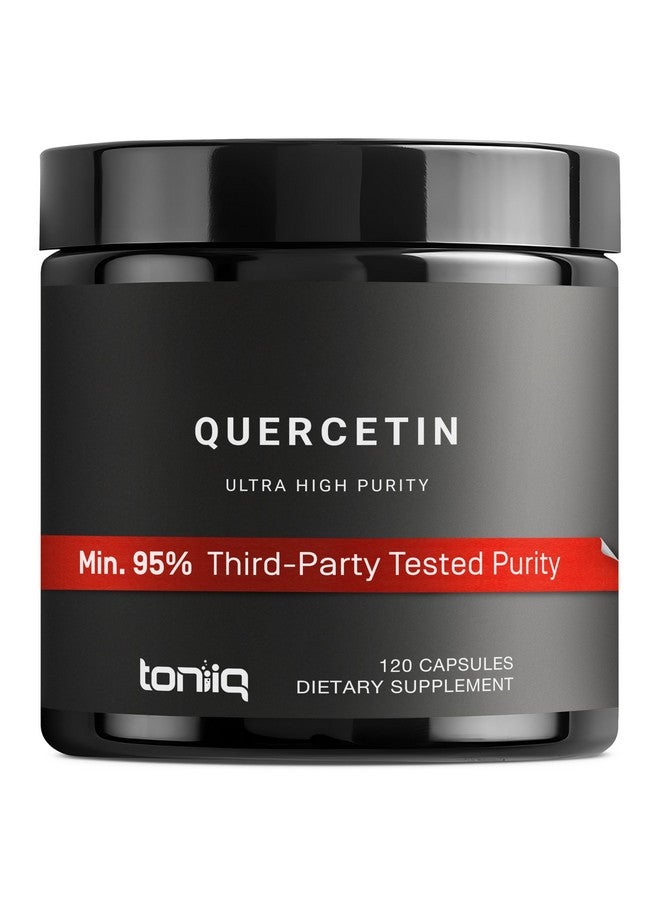 تونيق كبسولات كيرسيتين عالية النقاء من Toniiq - نقية للغاية بنسبة 95% ومتوفرة بيولوجيًا - 1000 مجم لكل وجبة - 120 كبسولة من مكمل كيرسيتين - Image 1