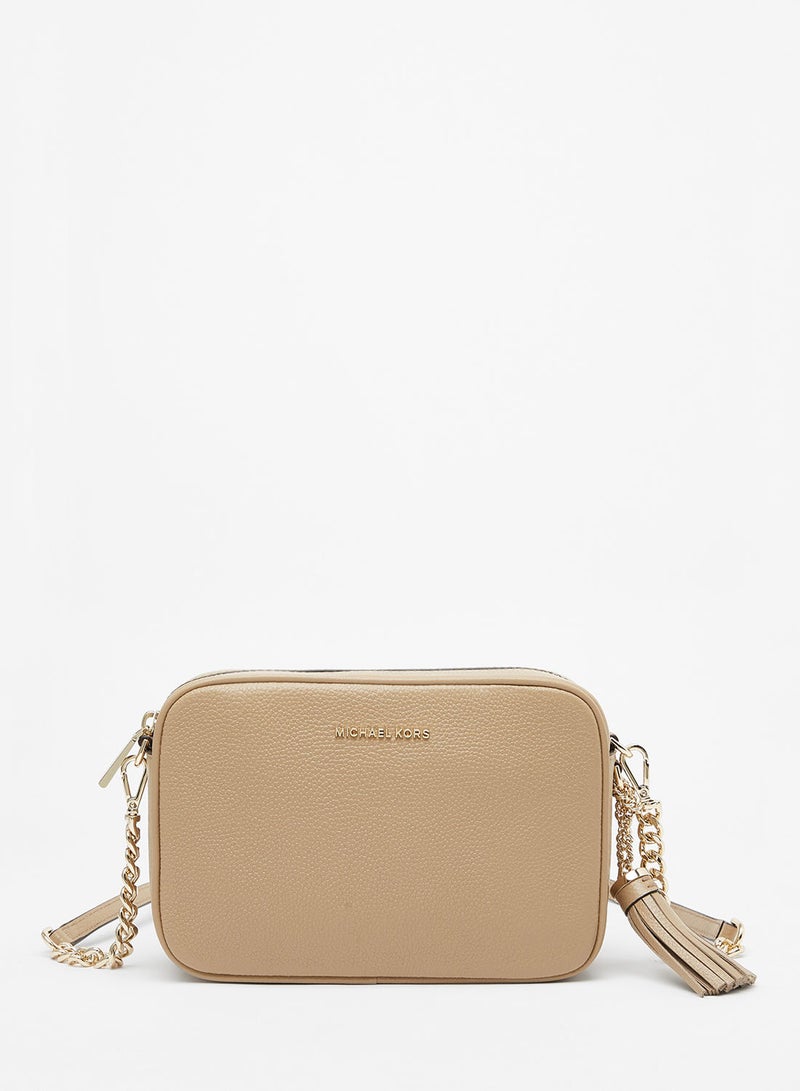 Ginny Medium Pebbled Leather Crossbody Bag
