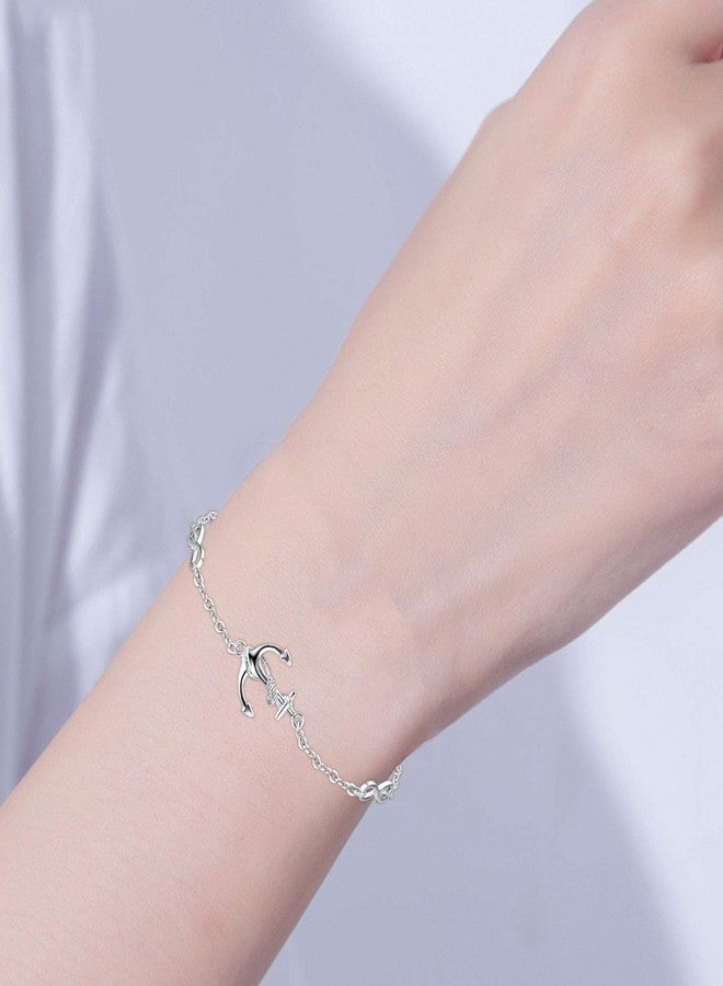 CUOKA MIRACLE Anchor Bracelet 925 Sterling Silver Anchor Bracelet Sailor Bracelet Nautical Jewelry Anchor Jewelry for Women Best Friends Holiday Christmas Birthday - Image 5