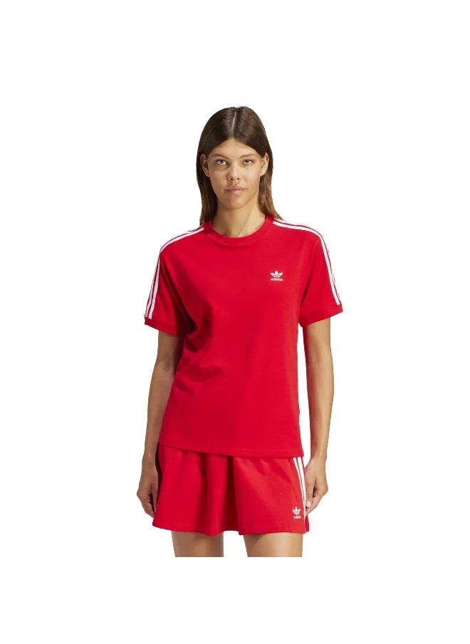 اديداس اوريجينالز adidas 3 STRIPE TEE Red Originals Women T-SHIRTS