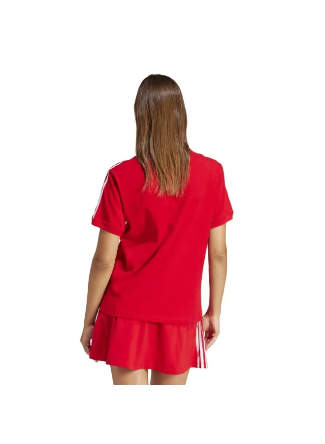 adidas adidas 3 STRIPE TEE Red Originals Women T-SHIRTS