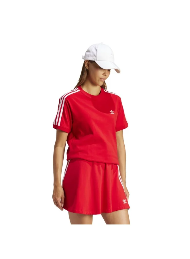 adidas adidas 3 STRIPE TEE Red Originals Women T-SHIRTS