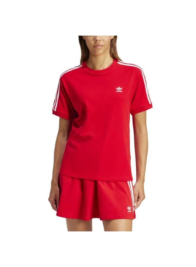 adidas adidas 3 STRIPE TEE Red Originals Women T-SHIRTS