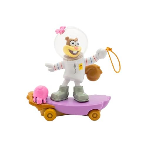 SpongeBob SquarePants, Jelly Fishinâ Gliders Sandy Cheeks, 5â€ Pull-Back Racing Toy with Jellyfishing Action, Ages 3+ - Image 1