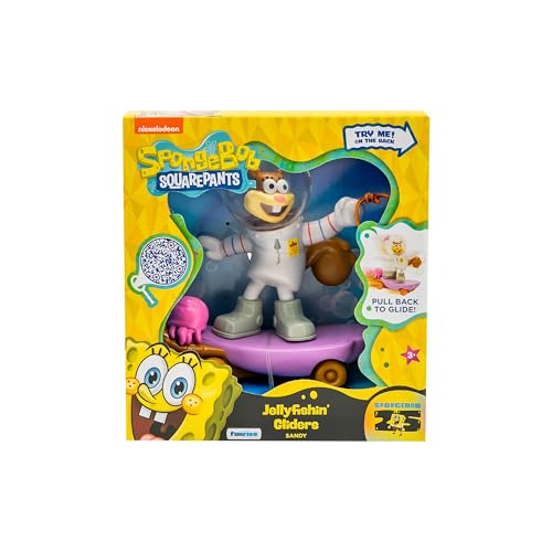 SpongeBob SquarePants, Jelly Fishinâ Gliders Sandy Cheeks, 5â€ Pull-Back Racing Toy with Jellyfishing Action, Ages 3+ - Image 4