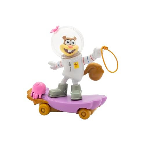 SpongeBob SquarePants, Jelly Fishinâ Gliders Sandy Cheeks, 5â€ Pull-Back Racing Toy with Jellyfishing Action, Ages 3+ - Image 2