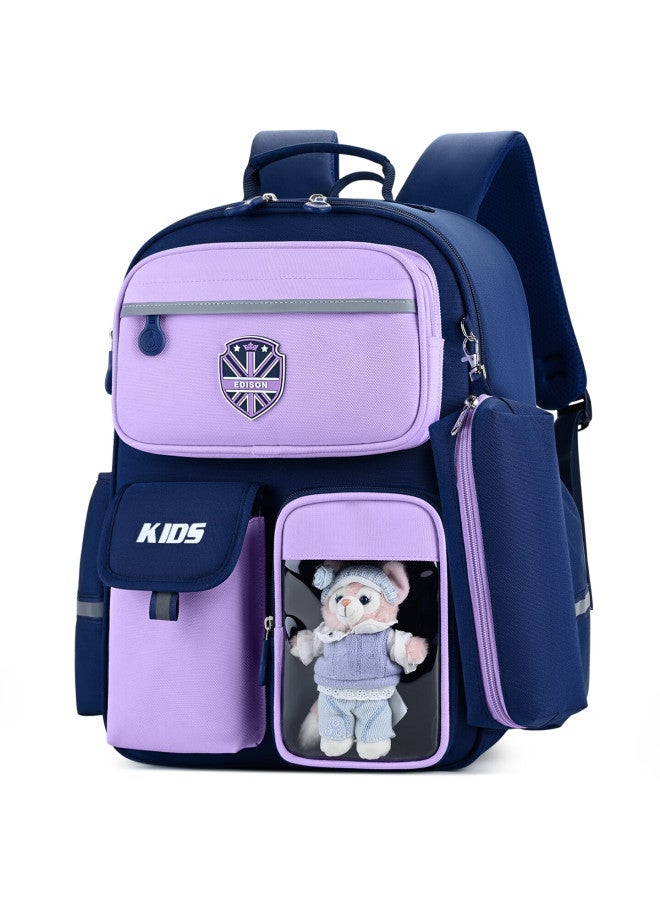 Edison Primary School Backpack For Girls Grades 1-3-6, Ergonomic Spine Protection, Large Capacity, Water-resistant Kids Bag K72-2 - Image 1