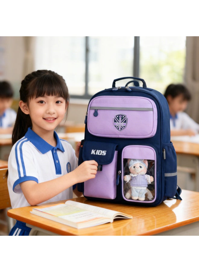 Edison Primary School Backpack For Girls Grades 1-3-6, Ergonomic Spine Protection, Large Capacity, Water-resistant Kids Bag K72-2 - Image 3