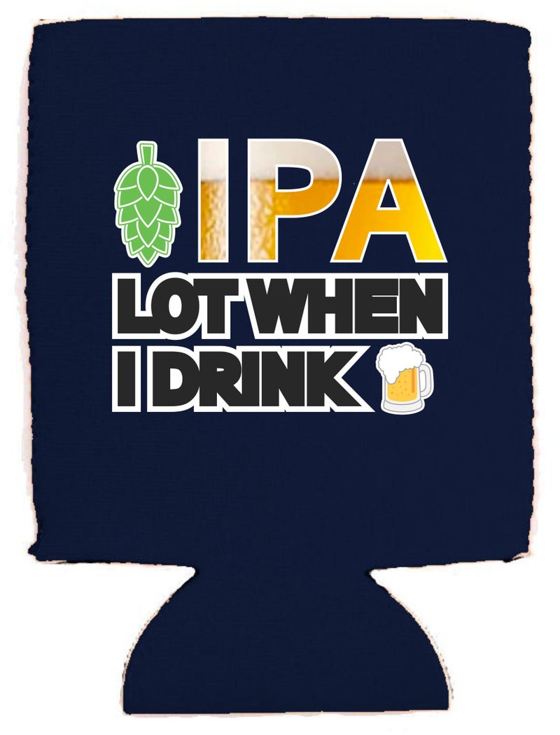 Coolie Junction IPA Lot When I Drink Collapsible Can Coolie (1  Navy)  - Image 2