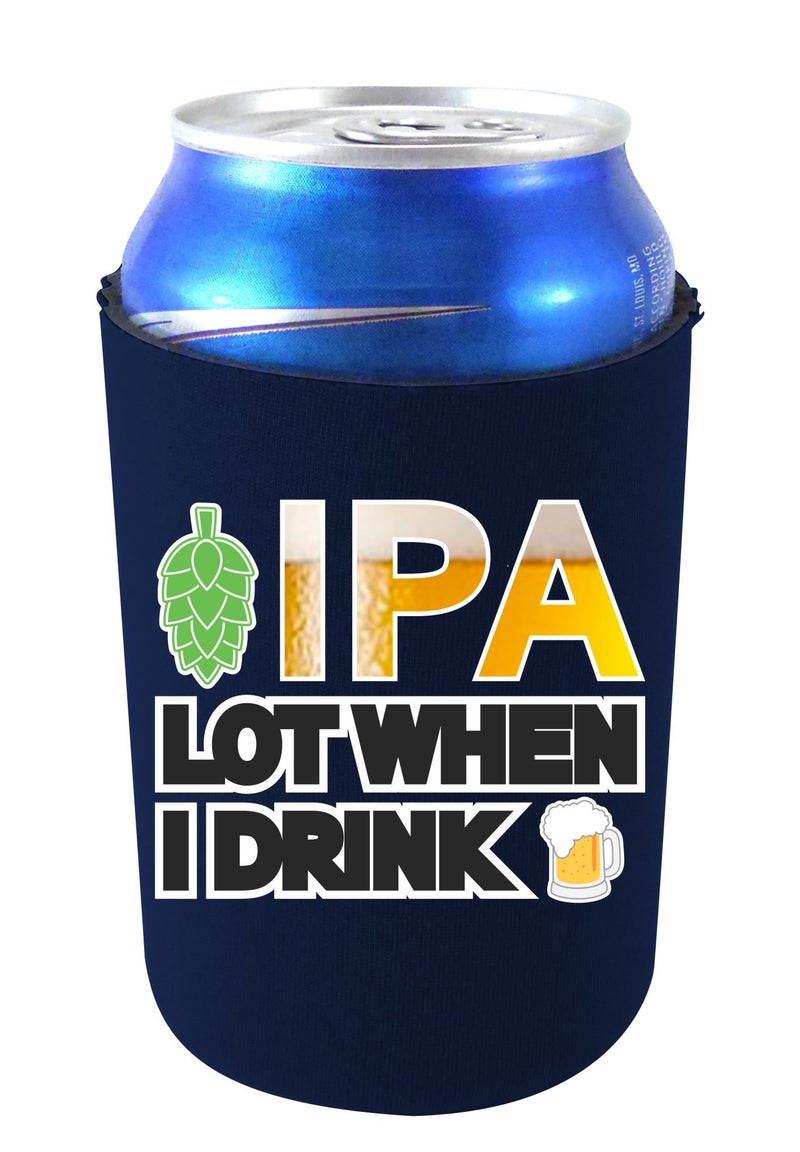 Coolie Junction IPA Lot When I Drink Collapsible Can Coolie (1  Navy)  - Image 1