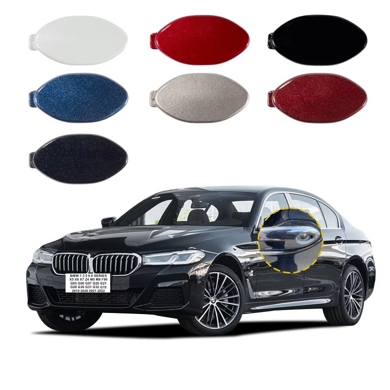 Goholy Car Door Handle Cover Cap Compatible with BMW 1 3 5 6 8 Series X5 X6 X7 Z4 M5 M8 F90 G05 G06 G07 51217489341 51219463547 Door Key Cover Door Handle Accessories Lock Cap Black - Image 3