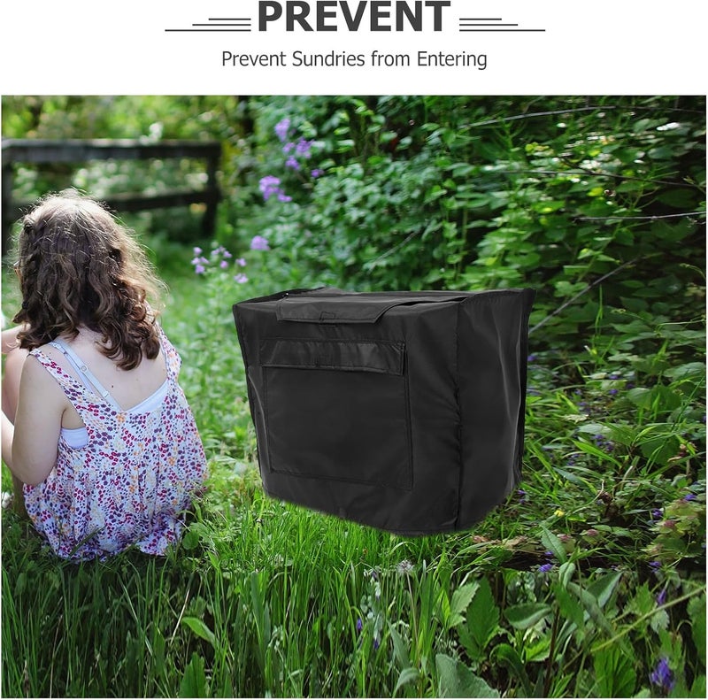 Waterproof Generator Cover for Outdoor Use Small Portable Generator Protective Dust and Rain Storage Cover Black Weather Resistant - Image 3