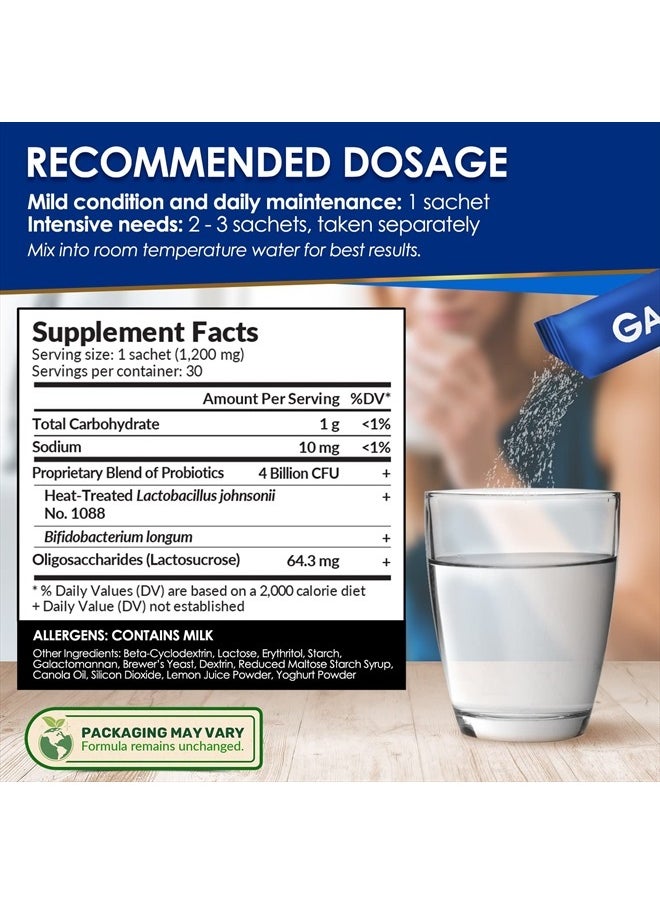 LABO Nutrition - GASTRICELL - Addresses H. Pylori, Acid Reflux, Heartburn - Natural Defence Against Gastric Distress, 30 Sachets - Image 1