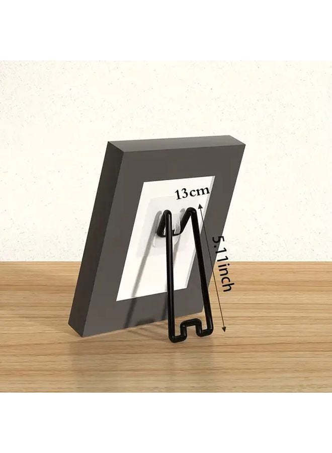 6pcs Black Stainless Steel Photo Frame Stand Adjustable Display Rack For Home Decor - Image 3